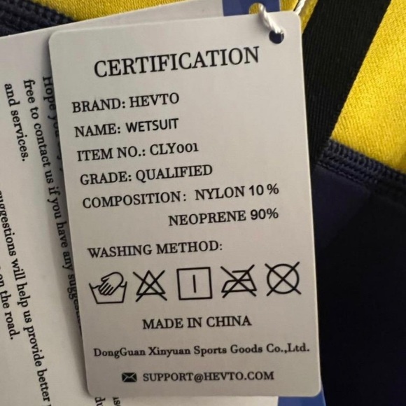 Hevto Wetsuit 3/2mm Neoprene - Unisex/Medium - Picture 5 of 6